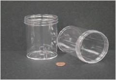 Jar, Wide Mouth, 240mL (8oz), PS, 70mm Opening, 2 7/16 x 3 3/8" (Screw Cap Packaged Separately)