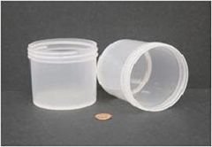 Jar, Wide Mouth, 360mL (12oz), PP, 89mm Opening, 3 3/16 x 3" (Screw Cap Packaged Separately)