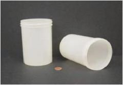 Jar, Wide Mouth, 600mL (20oz), PP, 89mm Opening, 3 1/8 x 5" (Screw Cap Packaged Separately)