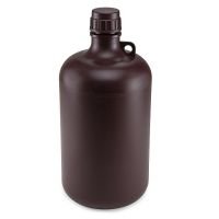 Bottles, Large Format, Narrow Mouth, Amber PP Bottle, PP Screw Cap, 8 Litres (2 Gallons)