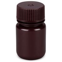 Wide Mouth, Round, Amber HDPE with Amber PP Closure, 30mL