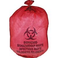 Biohazard Bag, Red, 12 x 24in (30.8 x 61cm)