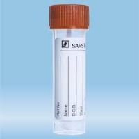 Faeces tube, screw cap, 76 x 20 mm, transparent, sterile