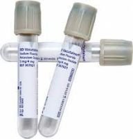 6 mL, BD Vacutainer® Floride Tube (plastic) with glycolytic inhibitor, 15.0 mg sodium fluoride, 12.0 mg potassium oxalate