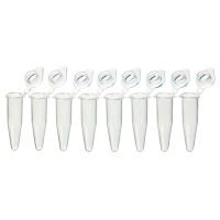 QuickSnap 0.2mL 8-Strip Tubes, with Individually-Attached Flat Caps, Clear