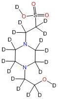 N-2-Hydroxyethylpiperazine-N′-ethanesulfonic Acid-d18