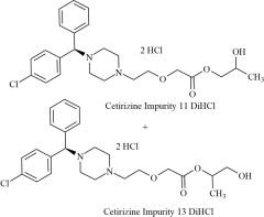 Cetirizine Impurity 15 DiHCl (Mixture of Cetirizine Impurity 11 DiHCl and Cetirizine Impurity 13 DiHCl)
