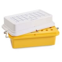 Mini Cooler, -20°C, 32-Place (4x8) for 1.5mL Tubes, Yellow, with Gel Filled Cover