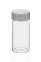 20mL Clear Vial, 24-414mm Open Top White Polypropylene Closure