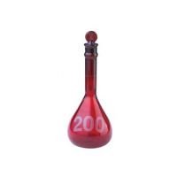 Volumetric Flask, Wide Mouth, Low Actinic Amber, 2000mL, PP Stopper, NonSerialized