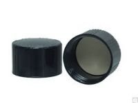 Black Phenolic Caps With White Rubber Liner for Dram Vials, 8-425