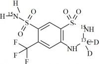 Hydroflumethiazide-15N2-13C-d2