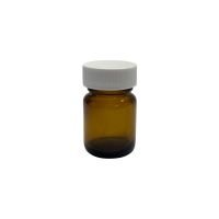 1/2 oz, 15cc Amber Packer, 31x50mm, 28-400mm Thread, Phenolic Closure, PE Cone Lined