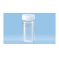 Screw cap tube, 25 ml, 54 x 27 mm, Polystyrene,flat base, transparent