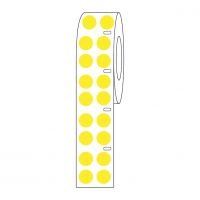 Label Roll, Cryo, Direct Thermal, 9.5mm Dots, for 1.5mL Tubes, White, Yellow, Red, Orange, Blue, Green